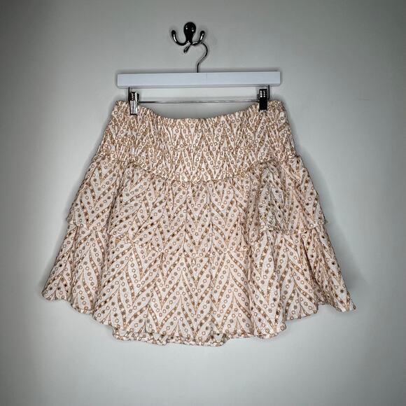 Lilly Pulitzer Yara Golden Eyelet Matching Skirt Set Size XL/16 - Picture 6 of 11